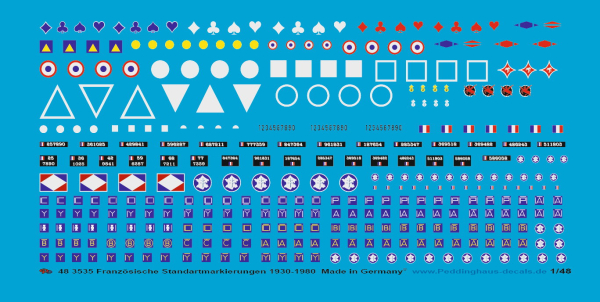 Peddinghaus-Decals 1/48 3535 French Standard Markings 1930-1980