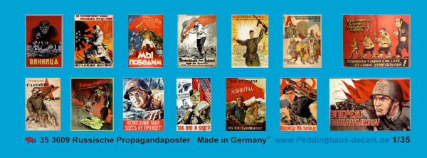 Peddinghaus-Decals 1:35 3609 Russian Propagandawall slogans