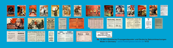 Peddinghaus-Decals 1:72 3611 Russische Propagandposter und Deutsche Bekanntmachungen