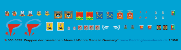Peddinghaus-Decals 1/350 3625 heraldic russian atomic subs