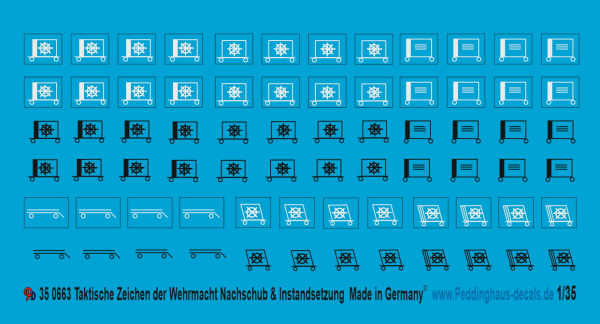 Peddinghaus-Decals 1:35  0663  tactical markings transport and recovery units Set No 3