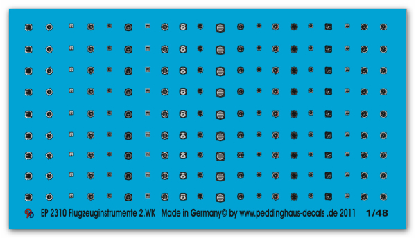 Peddinghaus-Decals 1:48 2310 Flugzeuginstrumente 2. Weltkrieg