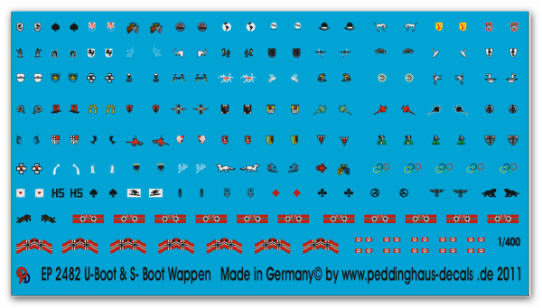 Peddinghaus 1/400 2482  Deutsche U-Boot und S-Boot Wappen