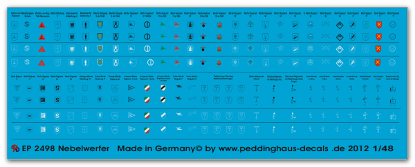 Peddinghaus-Decals 1:48 2498 Nebelwerfer -Rocketlauncher Batteries
