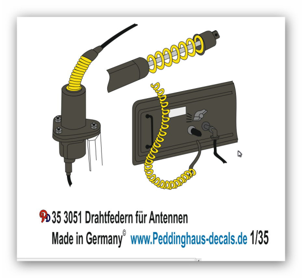 Peddinghaus 1/35 3051 Coil Springs für Antennen und ähnliches