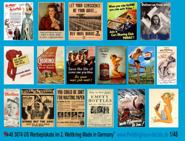 Peddinghaus-Decals 1/48 3074 US Trade poster 2. WW