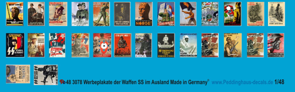 Peddinghaus-Decals 1/48 3078 Recruting wallpapers of the Waffen SS in Europe