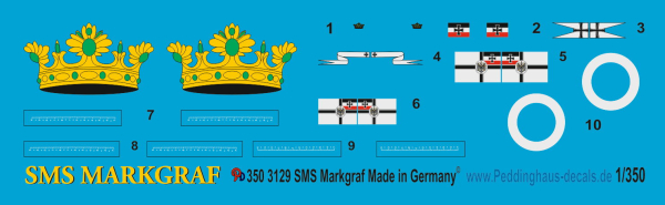 Peddinghaus 1/350 3129 Linienschiff SMS Markgraf