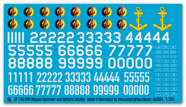 Peddinghaus-Decals 1:251184 NVA insignia numbers and tactical markings