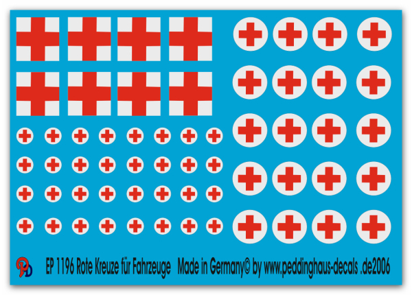 Peddinghaus-Decals 1/48 1196 red crosses for vehicles