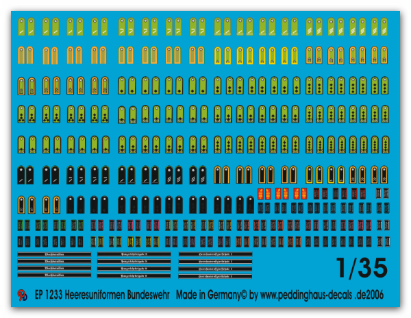 Peddinghaus-Decals 1:35  1233  Bundeswehr Uniform insignia army
