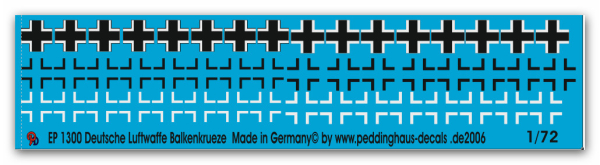 Peddinghaus-Decals 1/72 1300 Deutsche Balkenkreuze