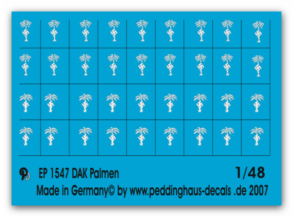 Peddinghaus-Decals 1/48 1547 DAK Palmen