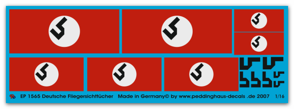 Peddinghaus-Decals 1:16 1565 german aircraft reccon flags for tanks
