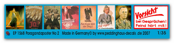Peddinghaus-Decals 1:35  1568  Propagandaposter No 2 Papierdruck