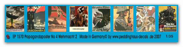 Peddinghaus-Decals 1:35  1570  Propagandaposter No 4 Wehrmacht 2 Papierdruck