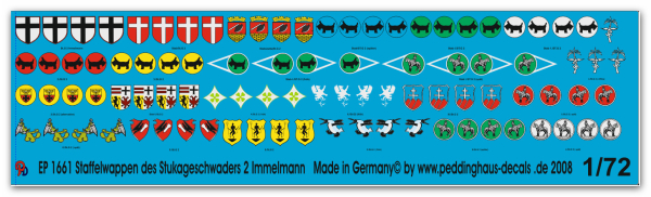 Peddinghaus-Decals 1:72 1661 Staffelwappen Stukageschwader 2 Immelmann