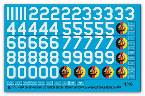 Peddinghaus-Decals 1:16 1751 NVA signs and numbers and tactical markings