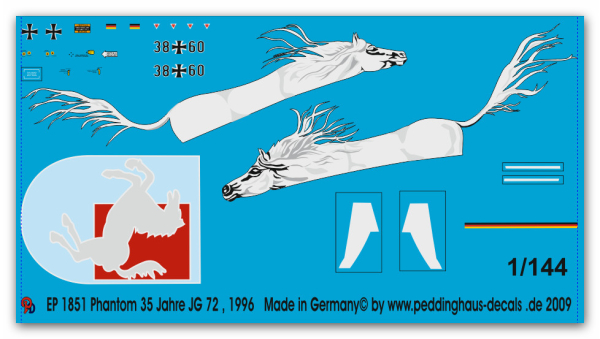 Peddinghaus-Decals 1:144 1851 Phantom 35 Jahre Jagdgeschwader 72 September 1996