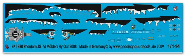 Peddinghaus-Decals 1:144 1880 Phantom german airforce JG 74 Mölders Flyout 2008