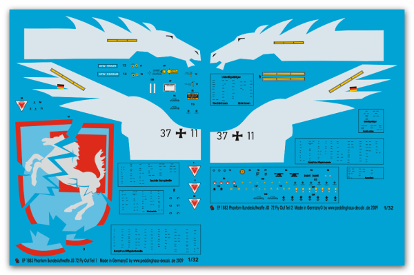 Peddinghaus 1/32 1883  Phantom german airforce JG 72 Westfalen Fly Out Kennung 37-11