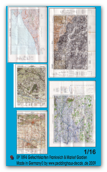 Peddinghaus-Decals 1:16 1894 Battlemaps of France and Market Garden