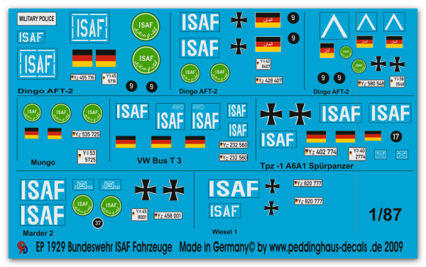 Peddinghaus 1/87 1929 German ISAF markings