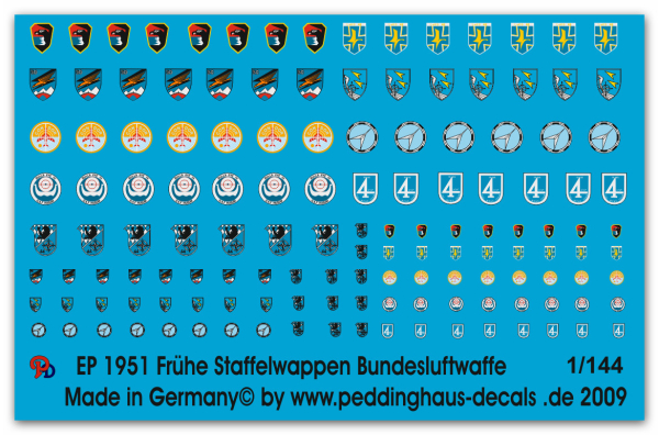 Peddinghaus-Decals 1:144 1951 early unit badges of the german airforce