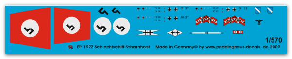 1972 Battelship Scharnhorst markings