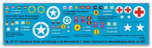 Peddinghaus-Decals 1:35 1977 Canadian tanks and vehicles in the Normandy No 2