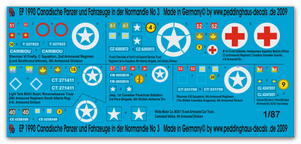 Peddinghaus 1/87 1990 Canadian tanks and vehicles in the Normandy No 3
