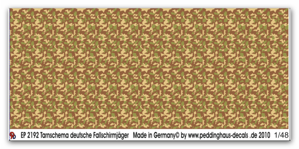 Peddinghaus-Decals 1/48 2192 Tarnschema Deutsche Fallschirmjäger