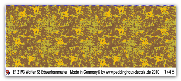Peddinghaus-Decals 1/48 2193 Tarnschema deutsche Waffen SS Erbsentarn Plantanentarnung