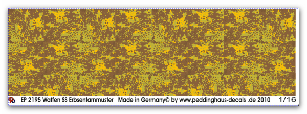 Peddinghaus-Decals 1:16 2195 Tarnschema deutsche Waffen SS Erbsentarn Plantanentarnung