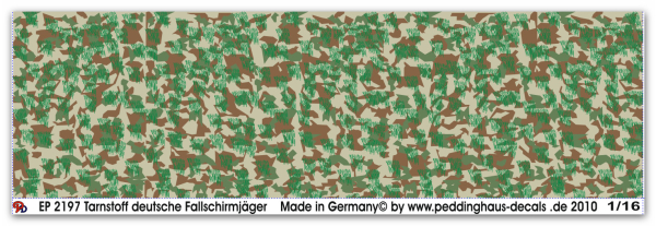 Peddinghaus-Decals 1:16 2197 Tarnschema Deutsche Fallschirmjäger