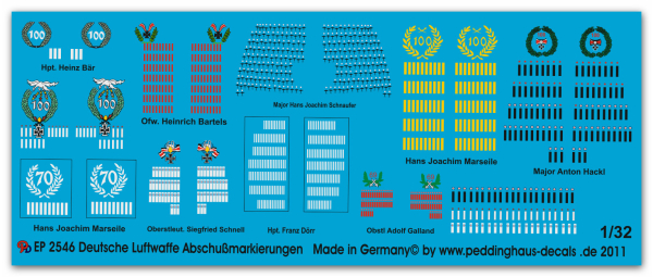 Peddinghaus 1/32 2546  German Airforce killmarkings