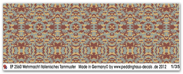 Peddinghaus-Decals 1:35  2560  Wehrmacht italian uniformsheme