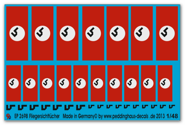 Peddinghaus-Decals 1:48 2698 Aircraftrecon flags for german tanks and vehicles