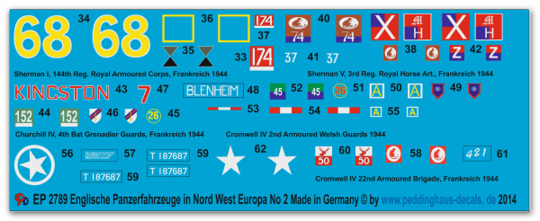 Peddinghaus-Decals 1:35 2789 english tanks in North West Europe 1944