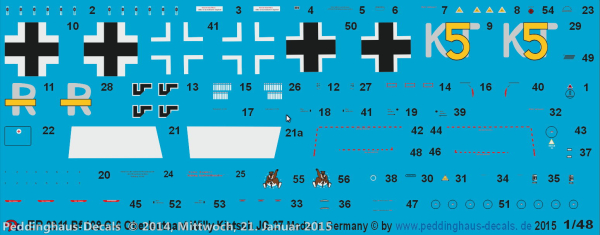 Peddinghaus-Decals 1:48 2911 Bf 109 G-6 Oberleutnant Willy Kietsch JG 27