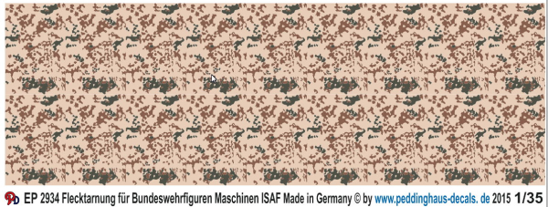 Peddinghaus-Decals 1:35  2934  german Bundeswehr camoflage uniforms for ISAF units