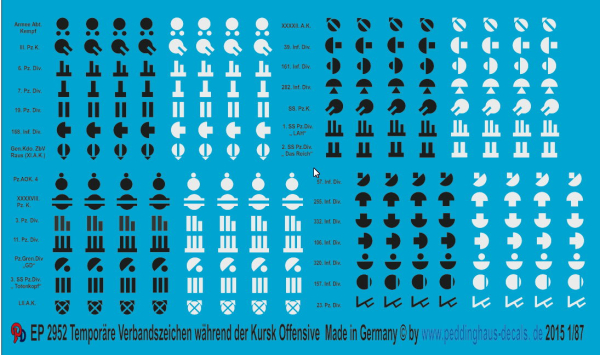 Peddinghaus 1/87 2952 temp. markings for the german units during the Kursk ovensiv1