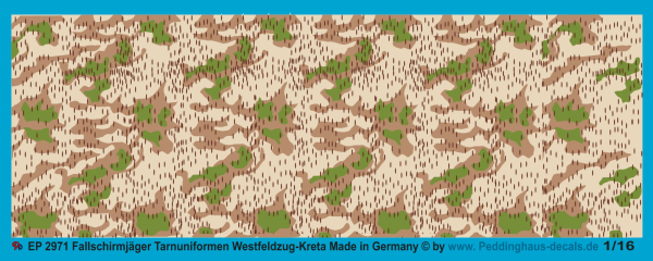 Peddinghaus-Decals 1:16  2971 german camoflage uniforms for german paras early war