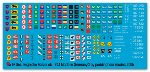 Peddinghaus-Decals 1:35 0864 english tank and vehicle markings in normandy 1944