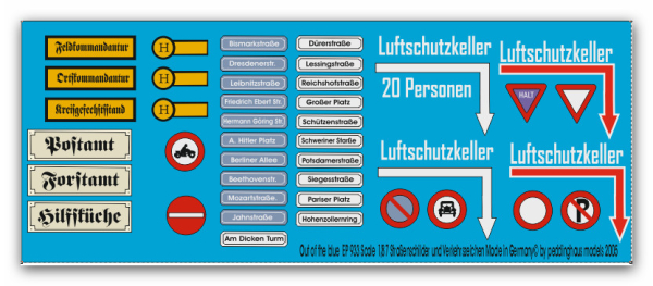 Peddinghaus 1/87 0933 Verkehrszeichen und Straßenschilder