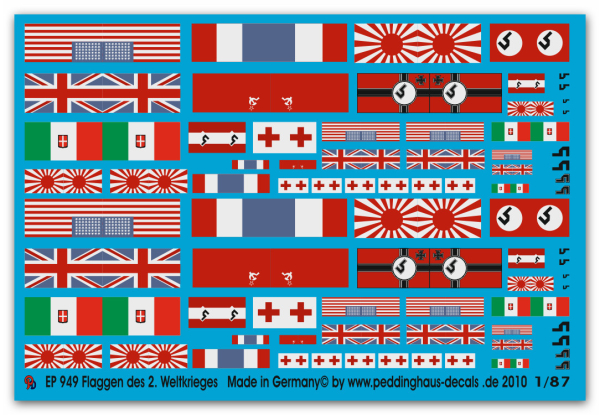 Peddinghaus 1/87 0949 Flags of the 2.nd worldwar