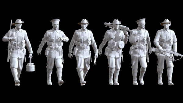Peddinghaus 3D Druck 1/48 48151 6 Australian soldiers