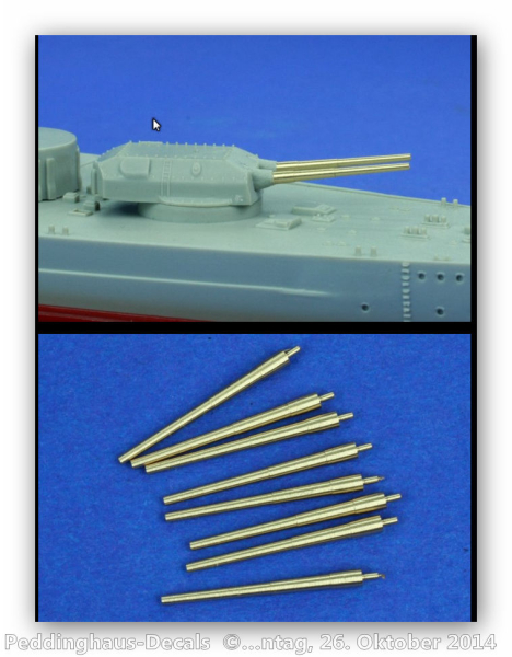 RB 700 L 03 Hauptbewaffnung Bismark und Tirpitz