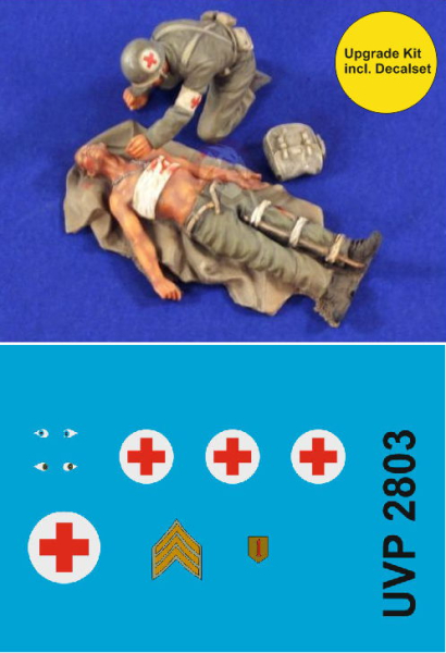 Verlinden VPU 2803 Wounded & Medic US WWII incl Decalset