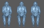 Peddinghaus 3 D Druck 1/48 48396 3 deutsche Piloten sitzend in der Maschine